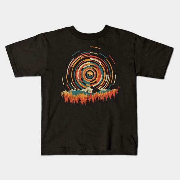 Geometry of Sunrise Kids T-Shirt by digsy